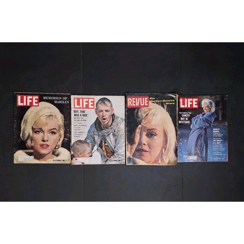 Marilyn Monroe Vintage Magazine Lot 1960-1962 Rare Oversized German REVUE LIFE